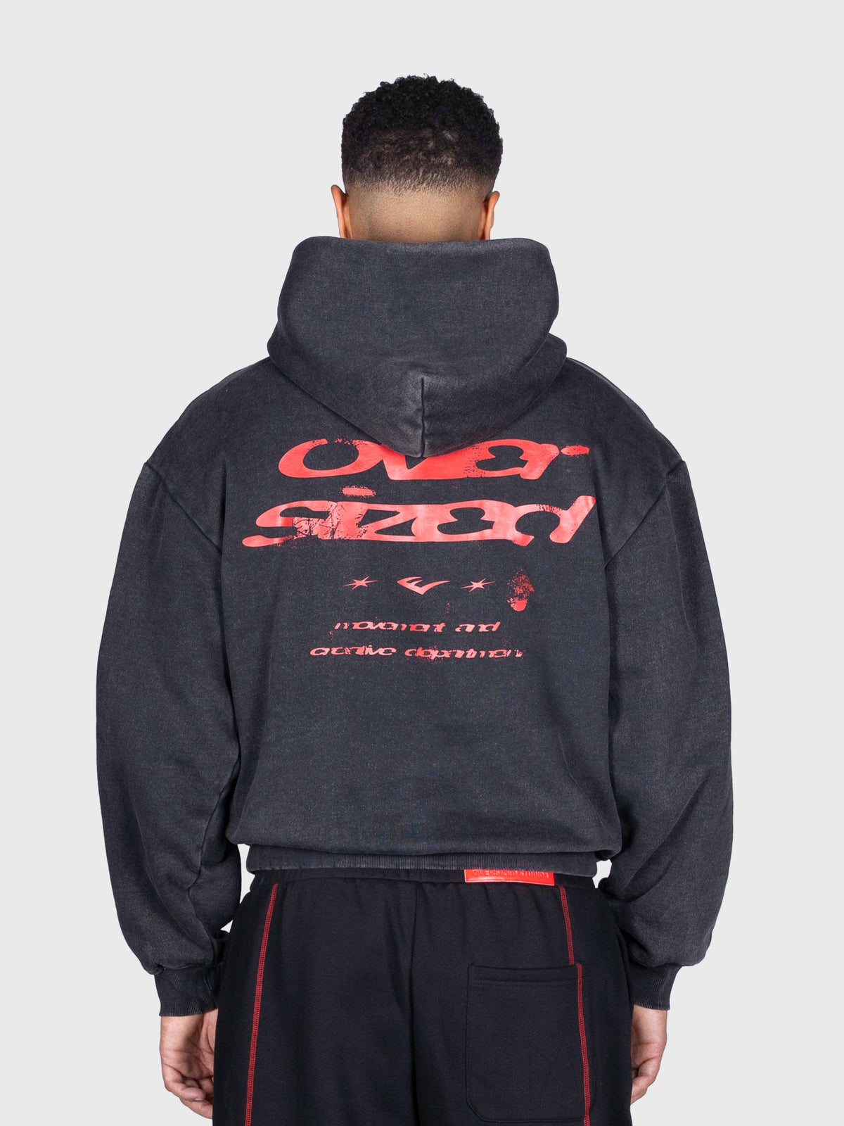 Vintage Hoodie - Black/Red