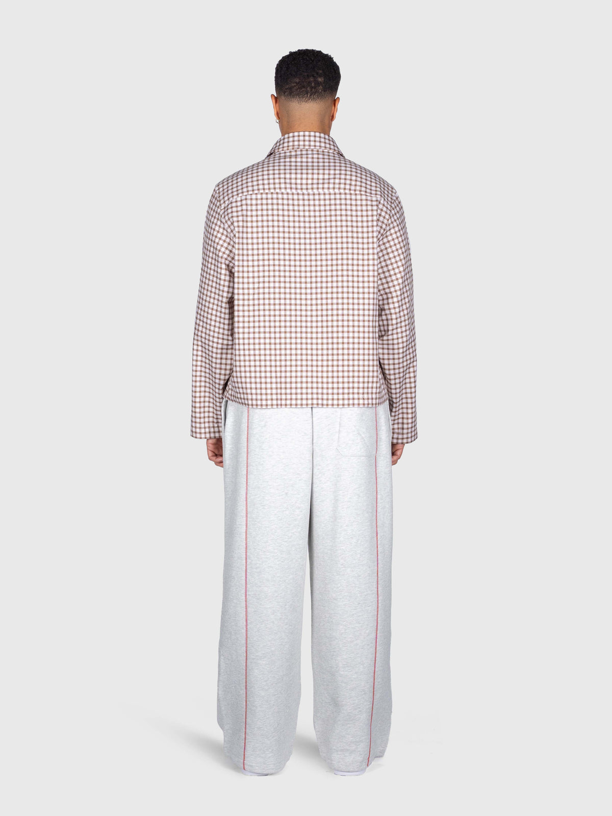 Checkered Long Sleeve Shirt - Brown