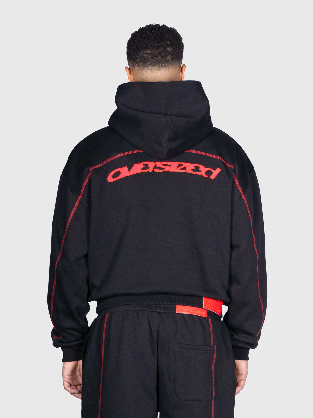 Corner Hoodie - Black/Red