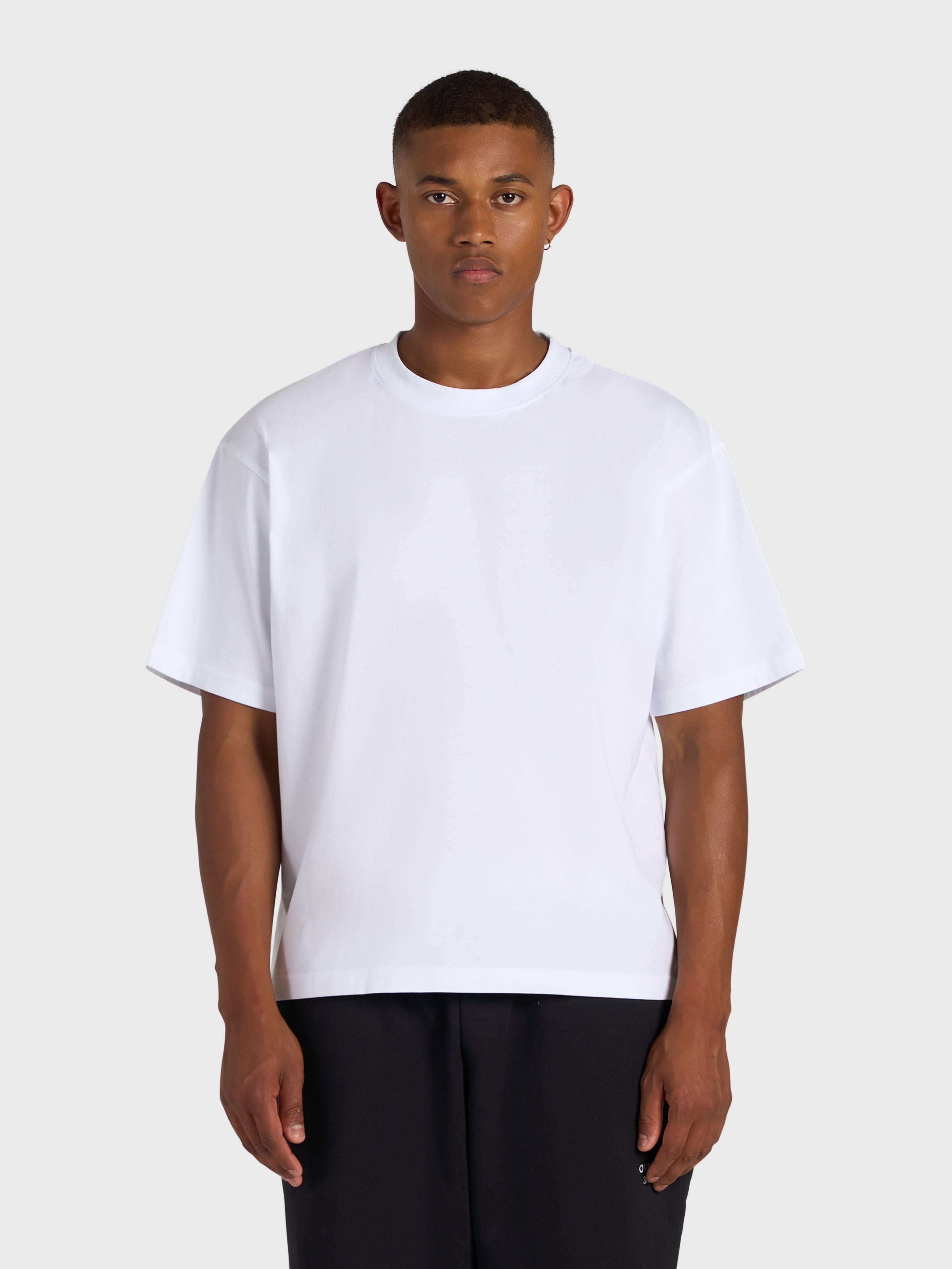 Cursive Box Tee - White/Red