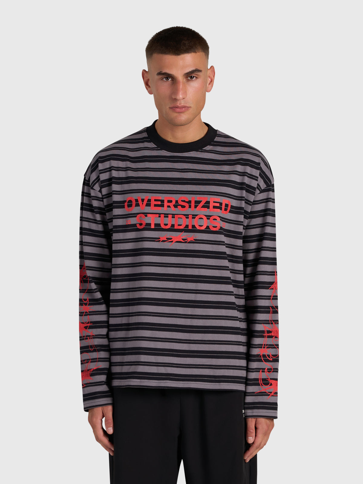 Robbery Printed Long Sleeve - Black/Red