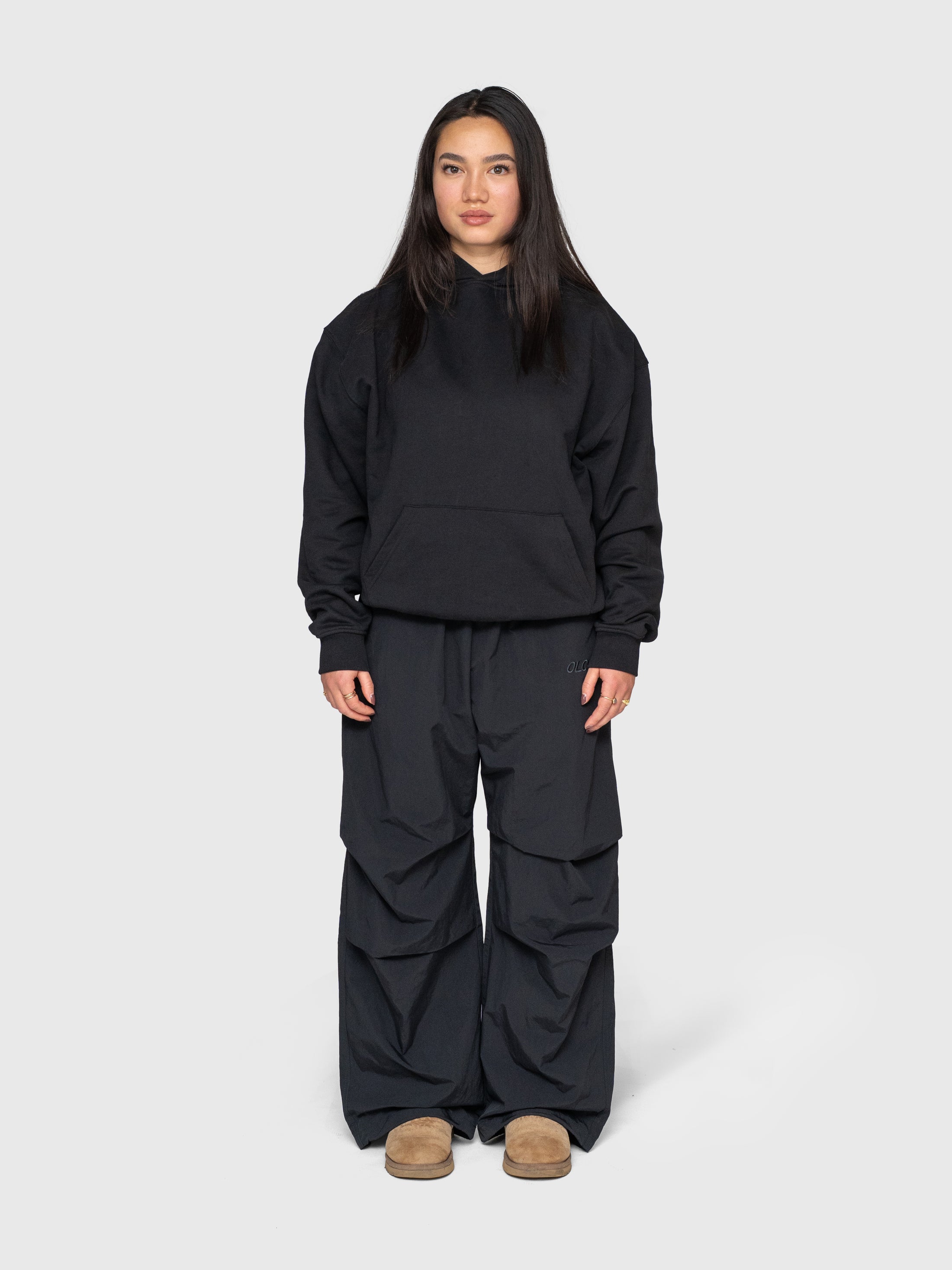 Anywear Heavyweight Hoodie - Black/White
