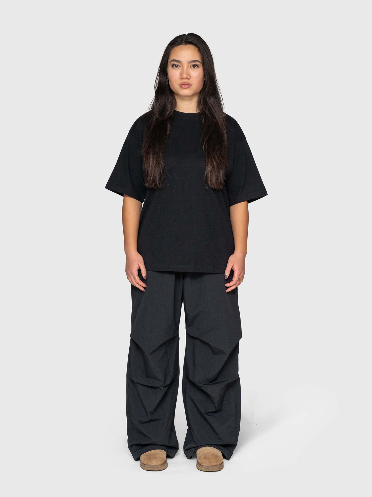 Anywear Heavyweight Box Tee - Black/White