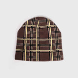Check Beanie - Brown/Yellow