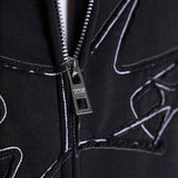 Contrast Zip Hoodie - Vintage Black/White