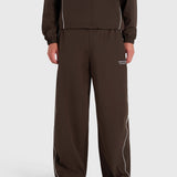 Active Track Pants - Brown/White