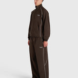 Active Track Pants - Brown/White