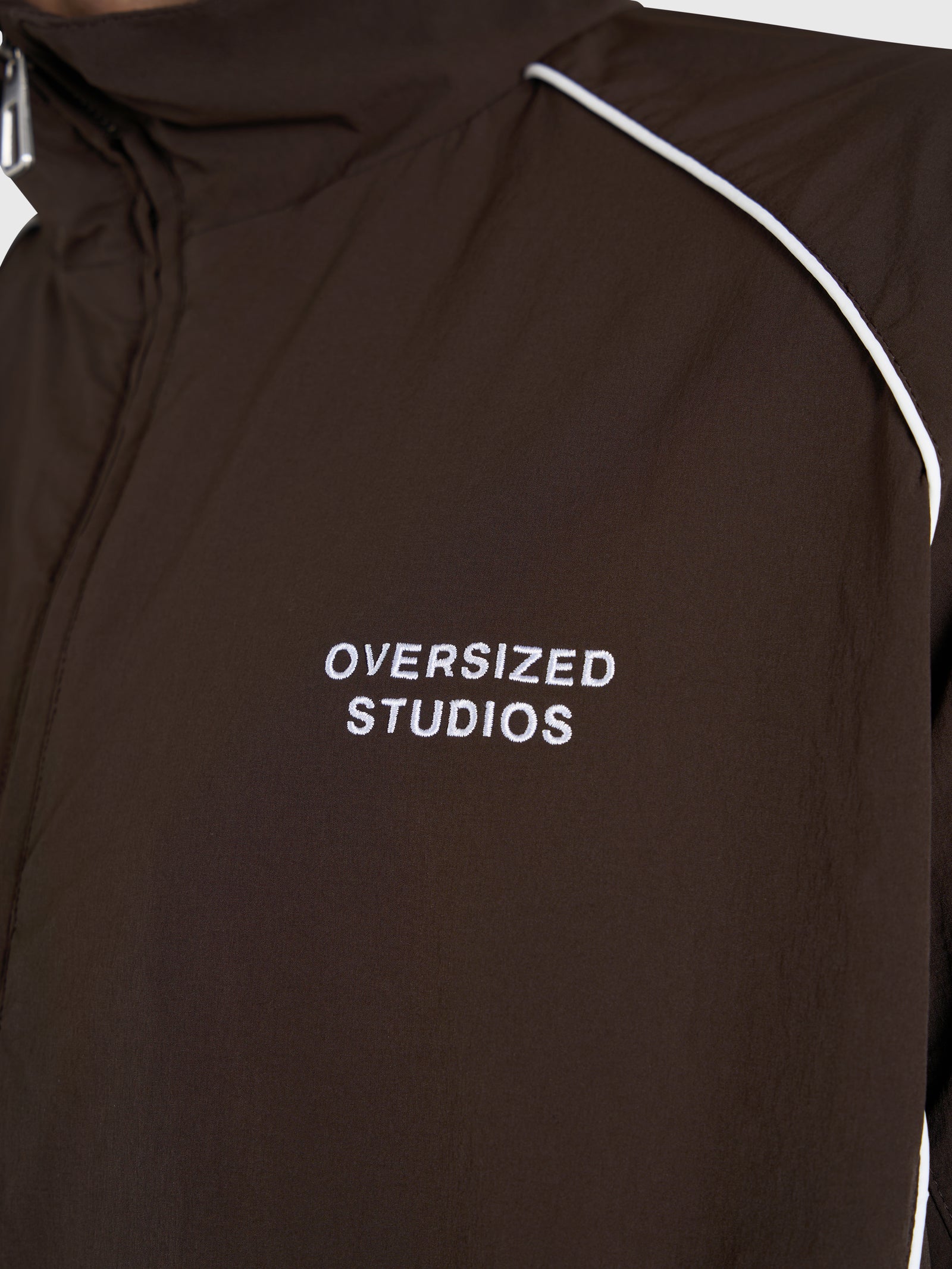 Active Track Jacket - Brown/White