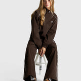 Active Track Jacket - Brown/White