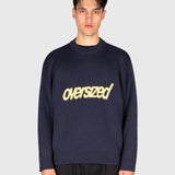 Logo Knit Sweater - Navy/Yellow