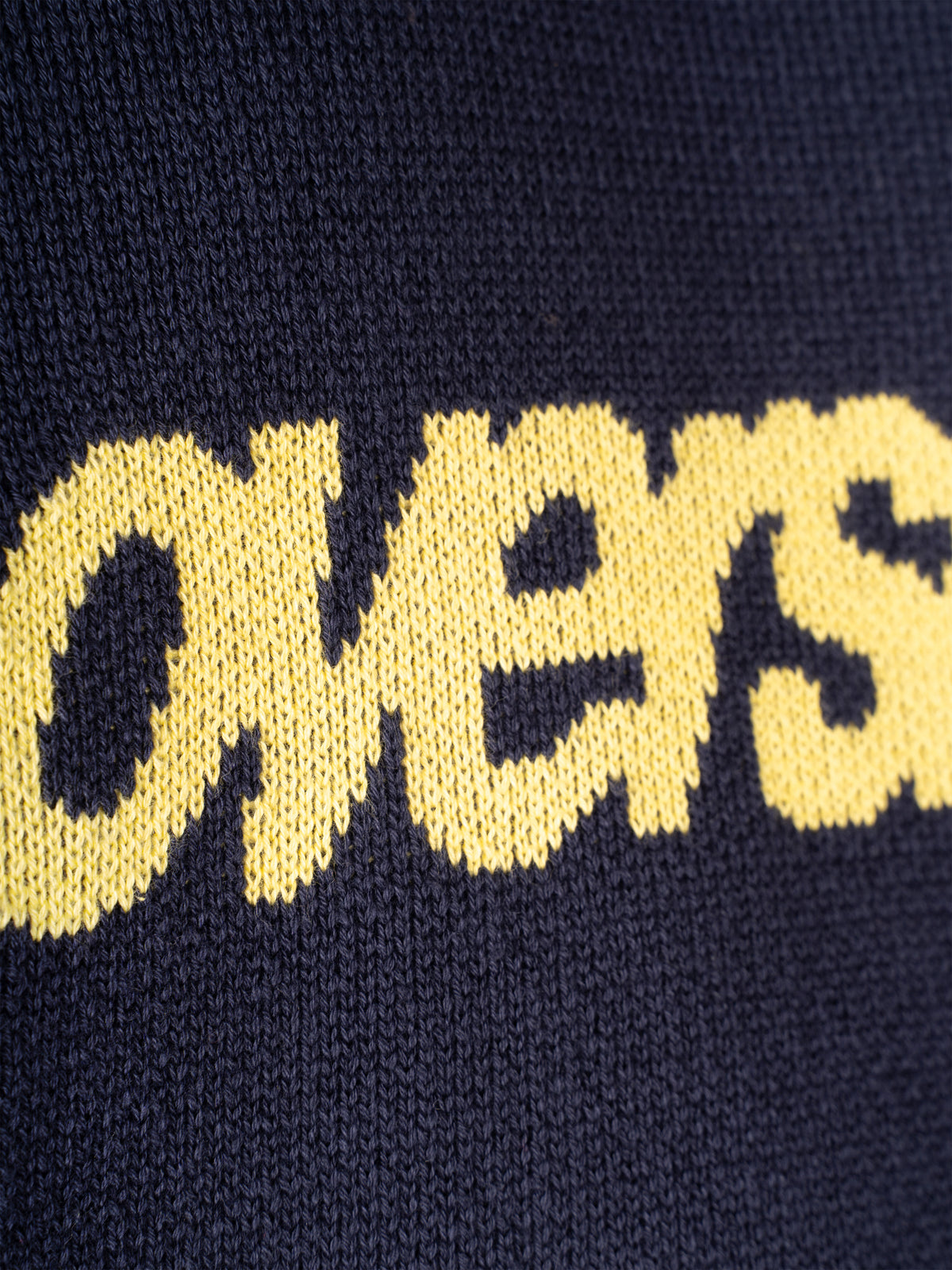 Logo Knit Sweater - Navy/Yellow