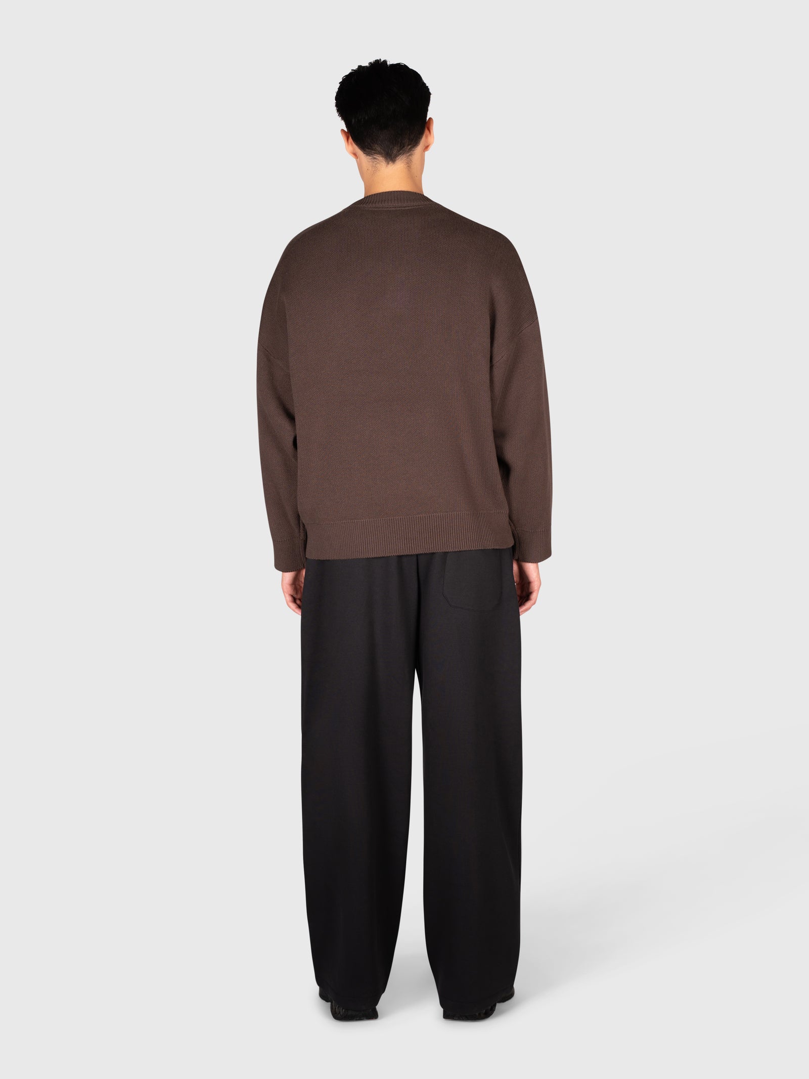 Logo Knit Sweater - Brown/Black
