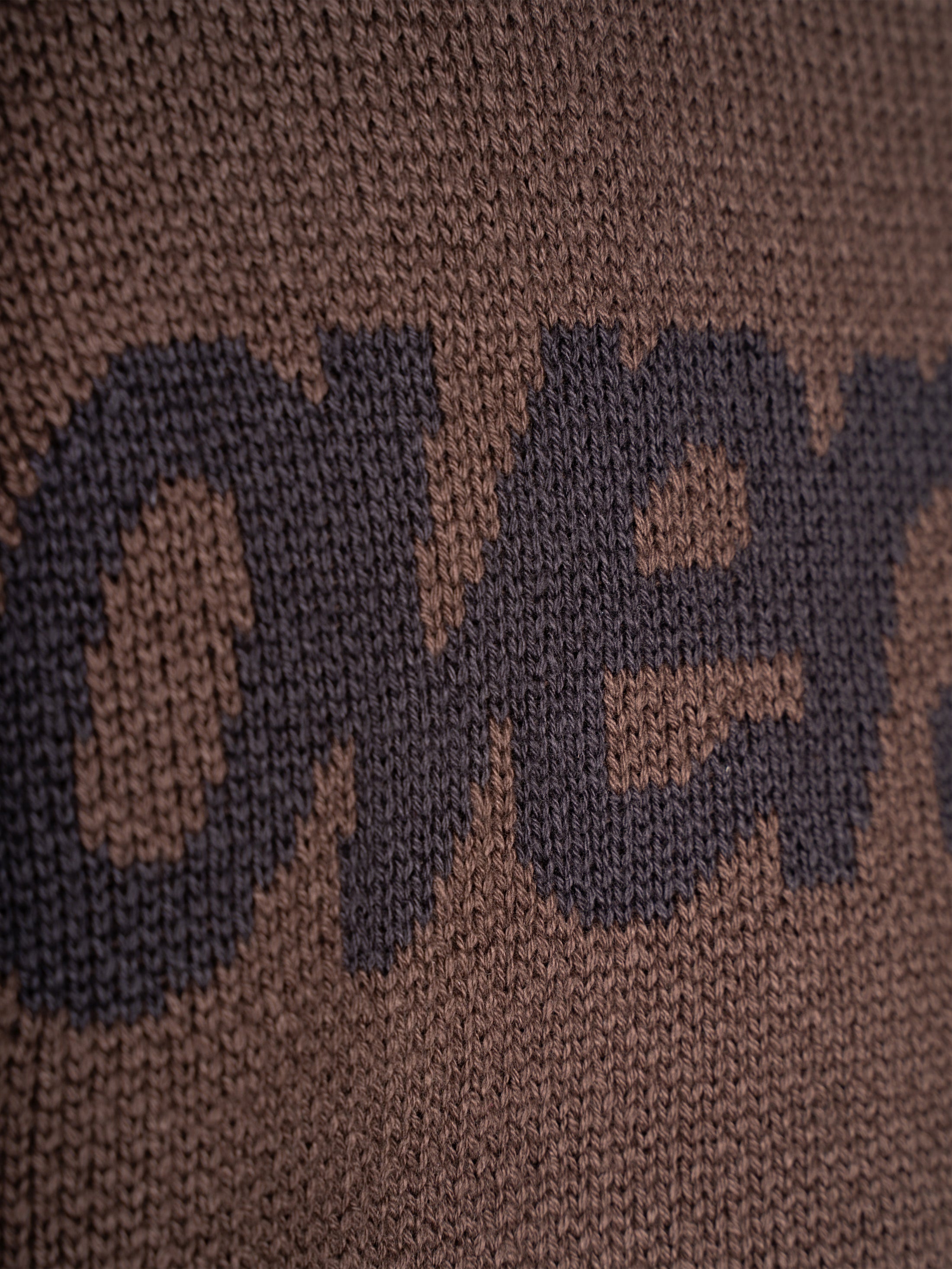 Logo Knit Sweater - Brown/Black