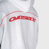 Corner Hoodie - Cloudy Grey/Red