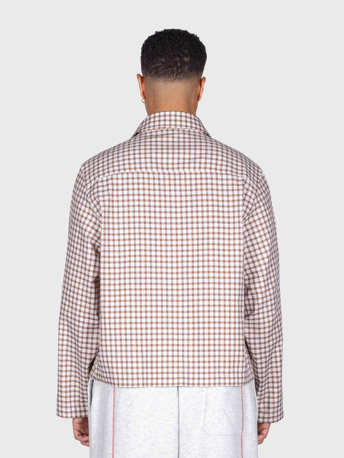 Checkered Long Sleeve Shirt - Brown