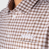 Checkered Long Sleeve Shirt - Brown