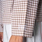 Checkered Long Sleeve Shirt - Brown