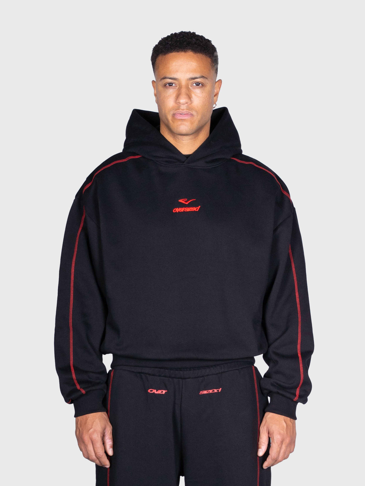 Corner Hoodie - Black/Red