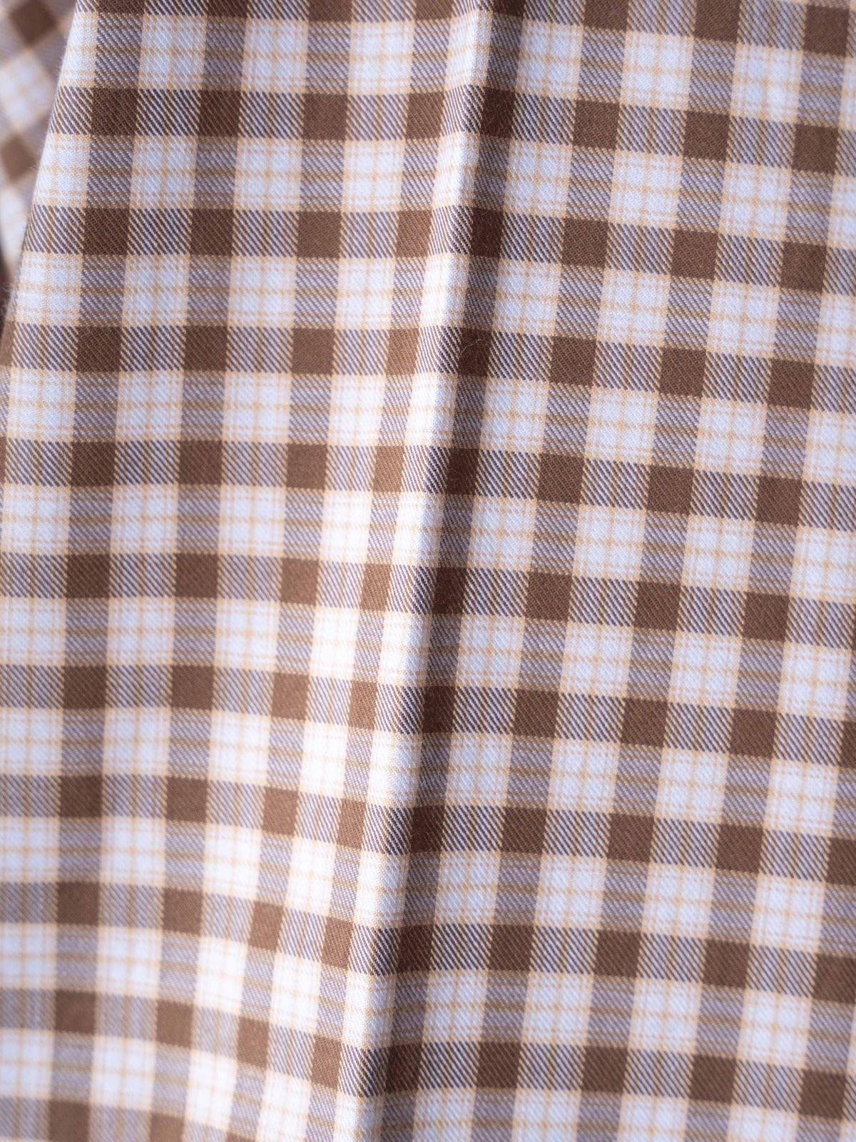 Checkered Long Sleeve Shirt - Brown