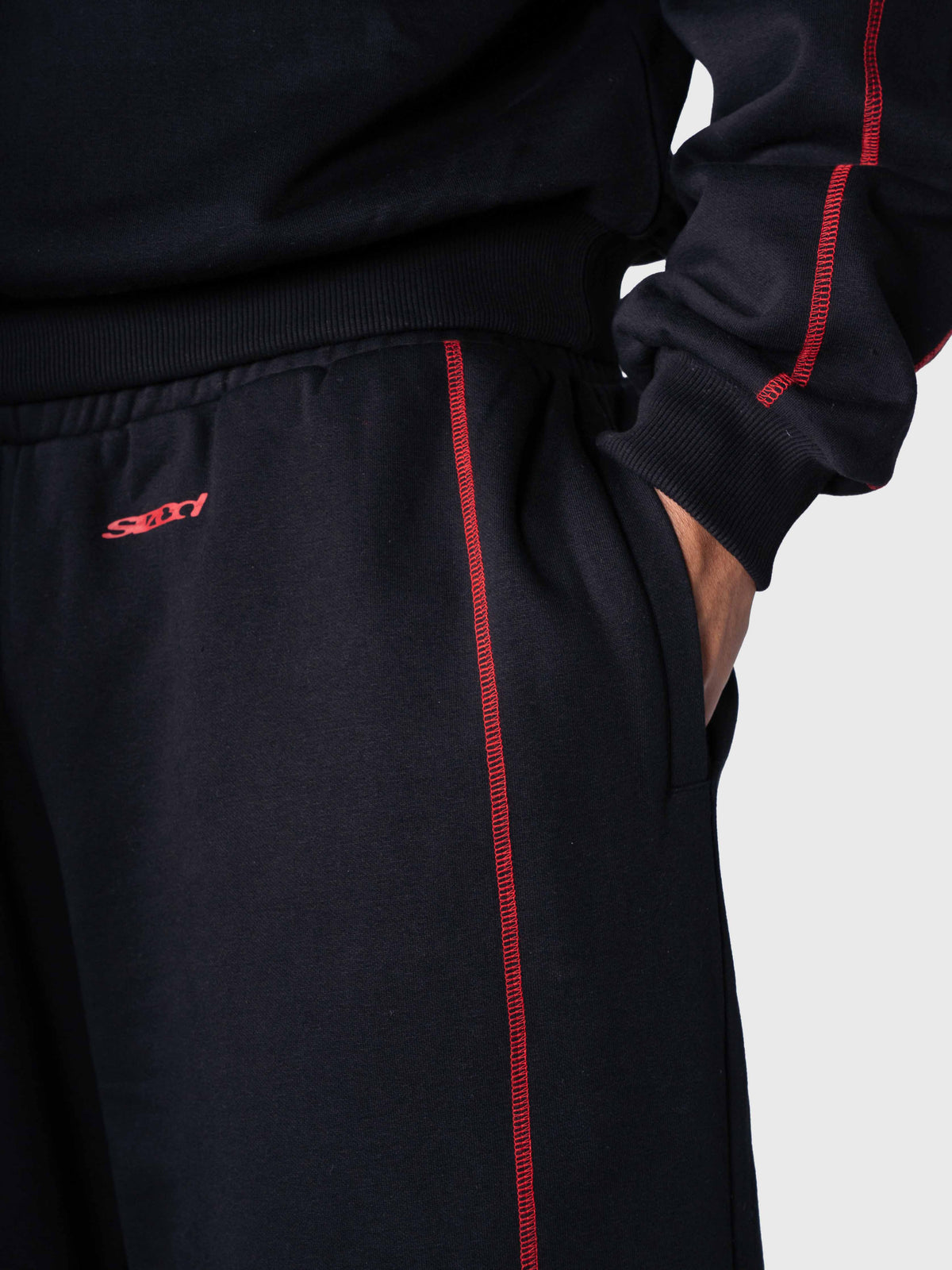 Corner Sweatpants - Black/Red
