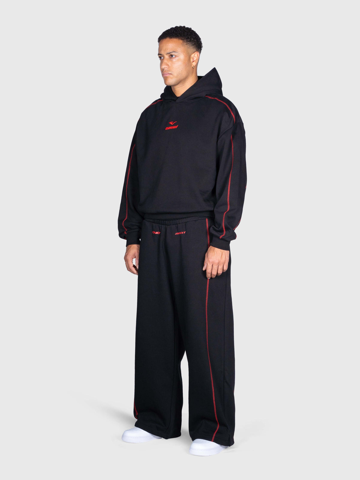 Corner Hoodie - Black/Red