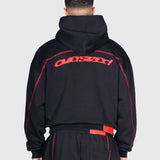 Corner Hoodie - Black/Red