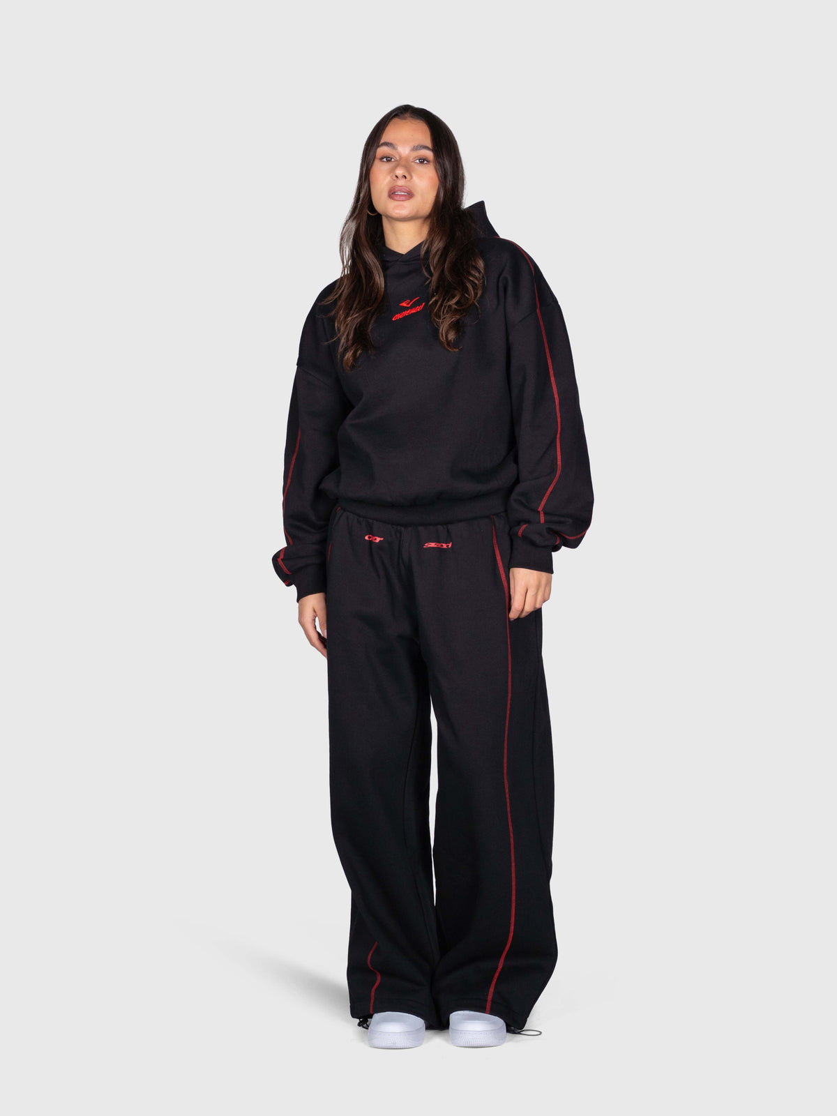 Corner Hoodie - Black/Red