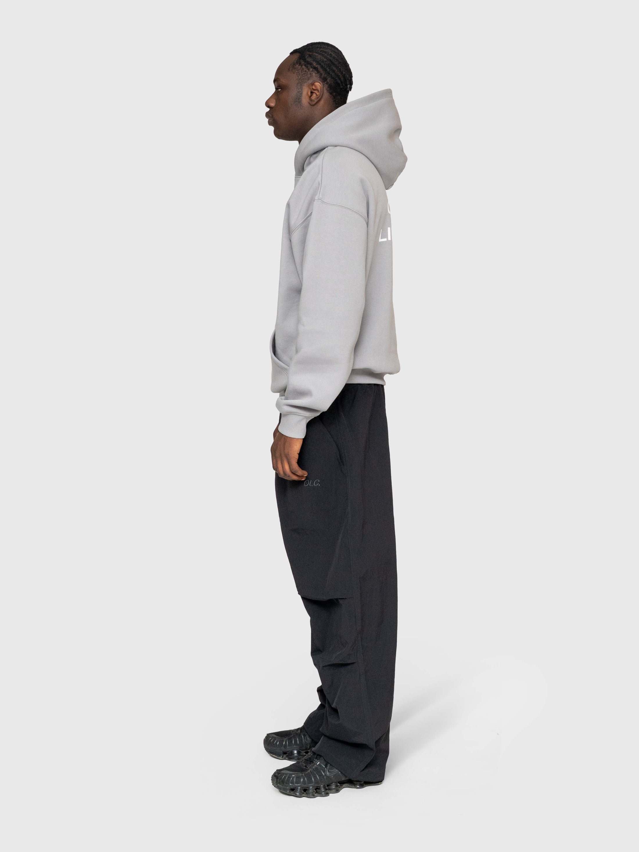 Confidence Hoodie - Neutral Grey/White