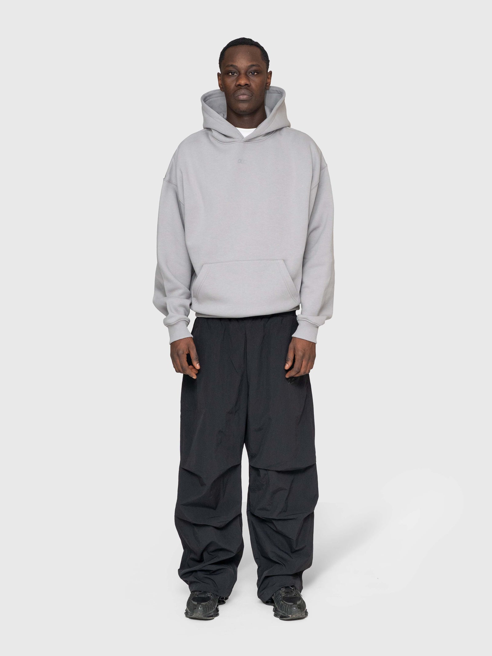 Confidence Hoodie - Neutral Grey/White