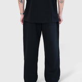 Confidence Straight Sweatpants - Black/White
