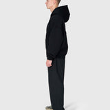 Scuba Embossed Zip Hoodie - Black