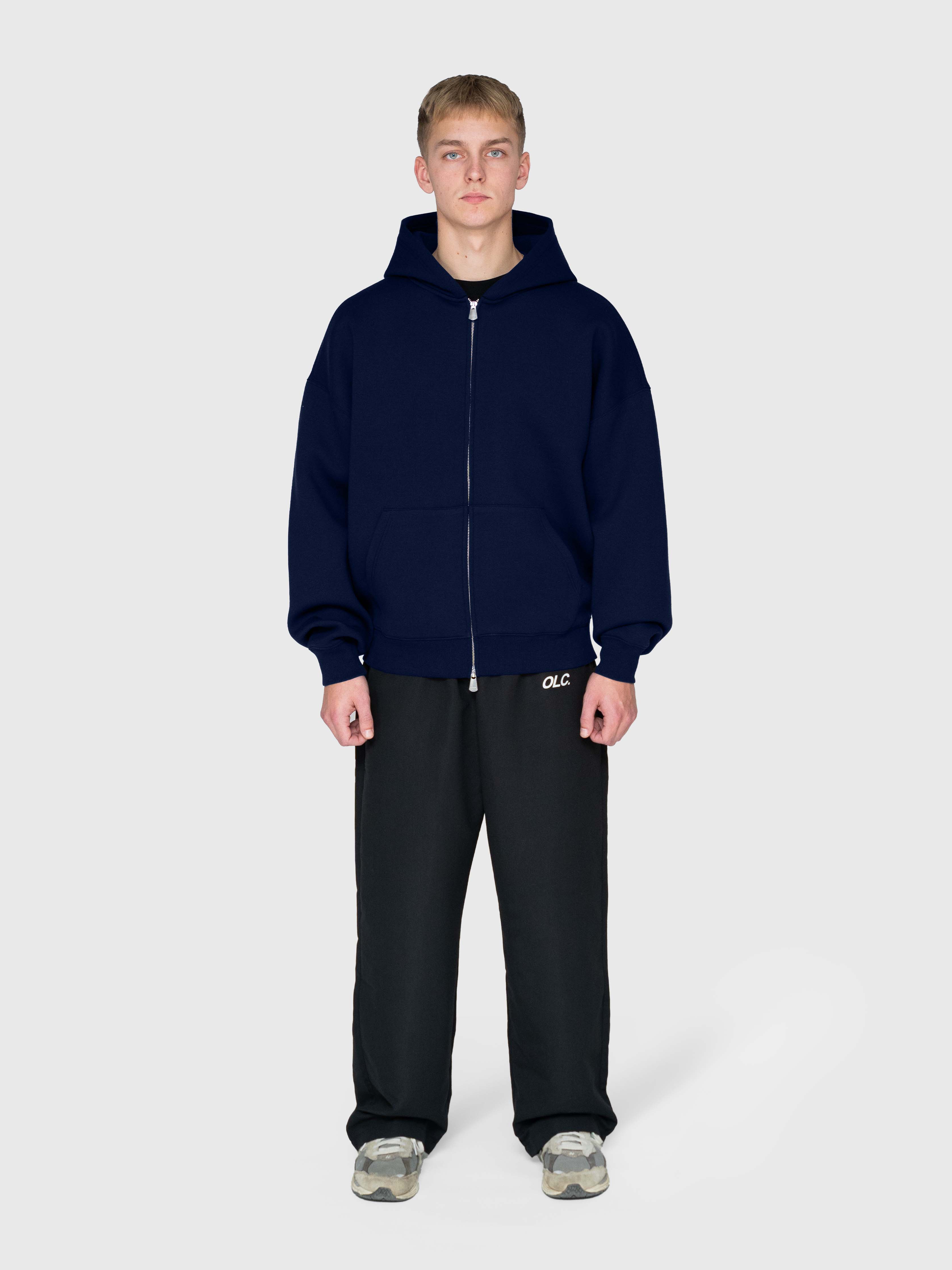 Scuba Embossed Zip Hoodie - Midnight Navy