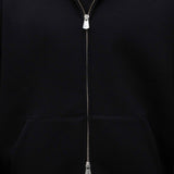 Scuba Embossed Zip Hoodie - Black
