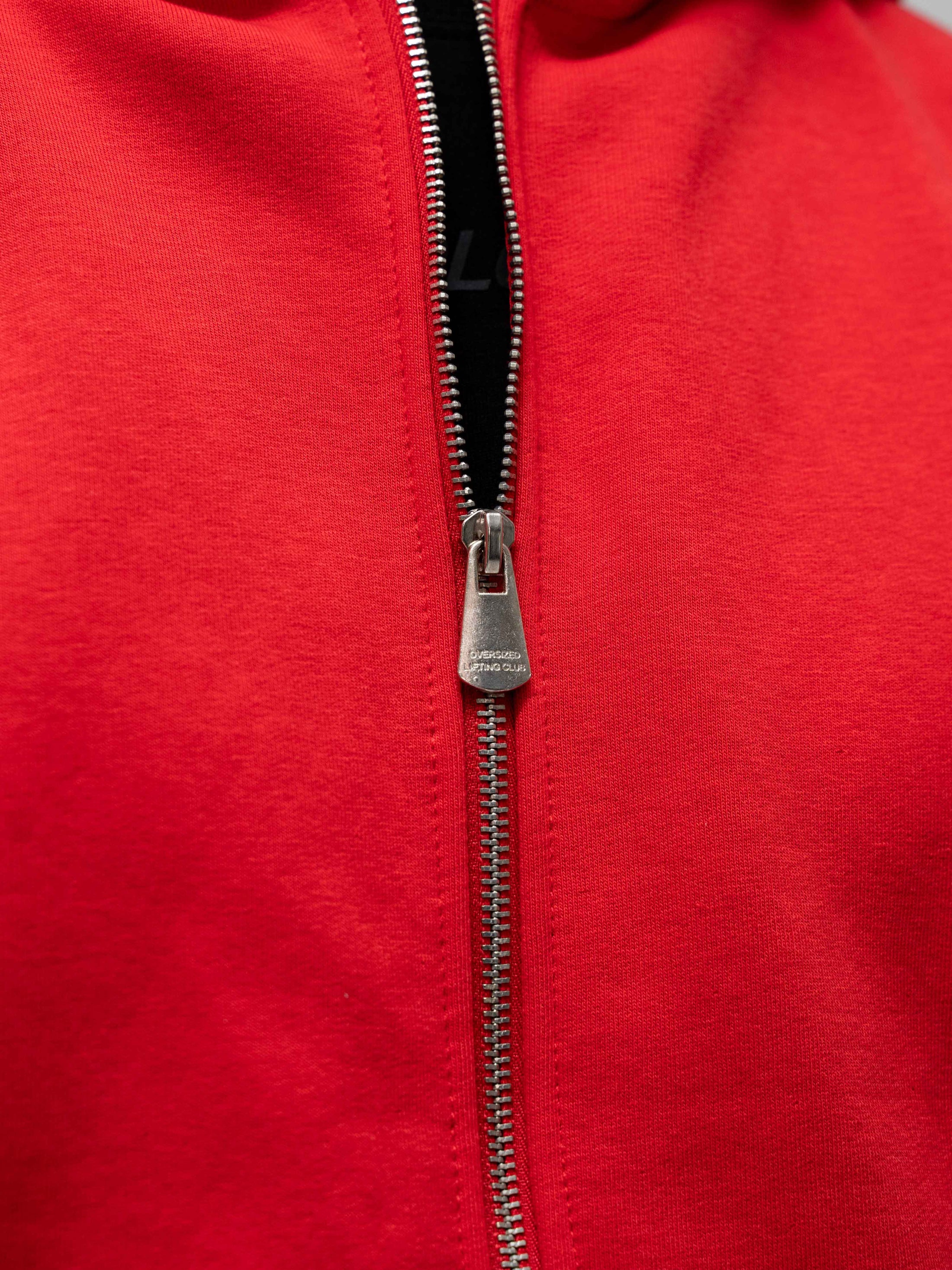 Confidence Zip Hoodie - Red/White