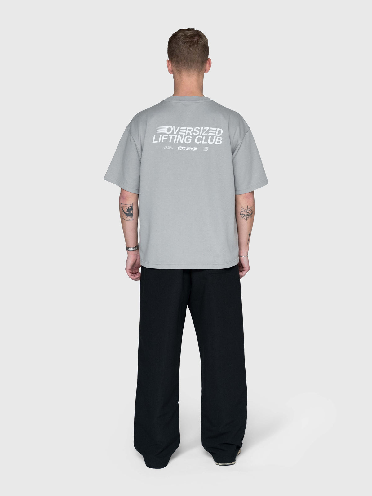 Interlock Stamina Box Tee - Neutral Grey/White