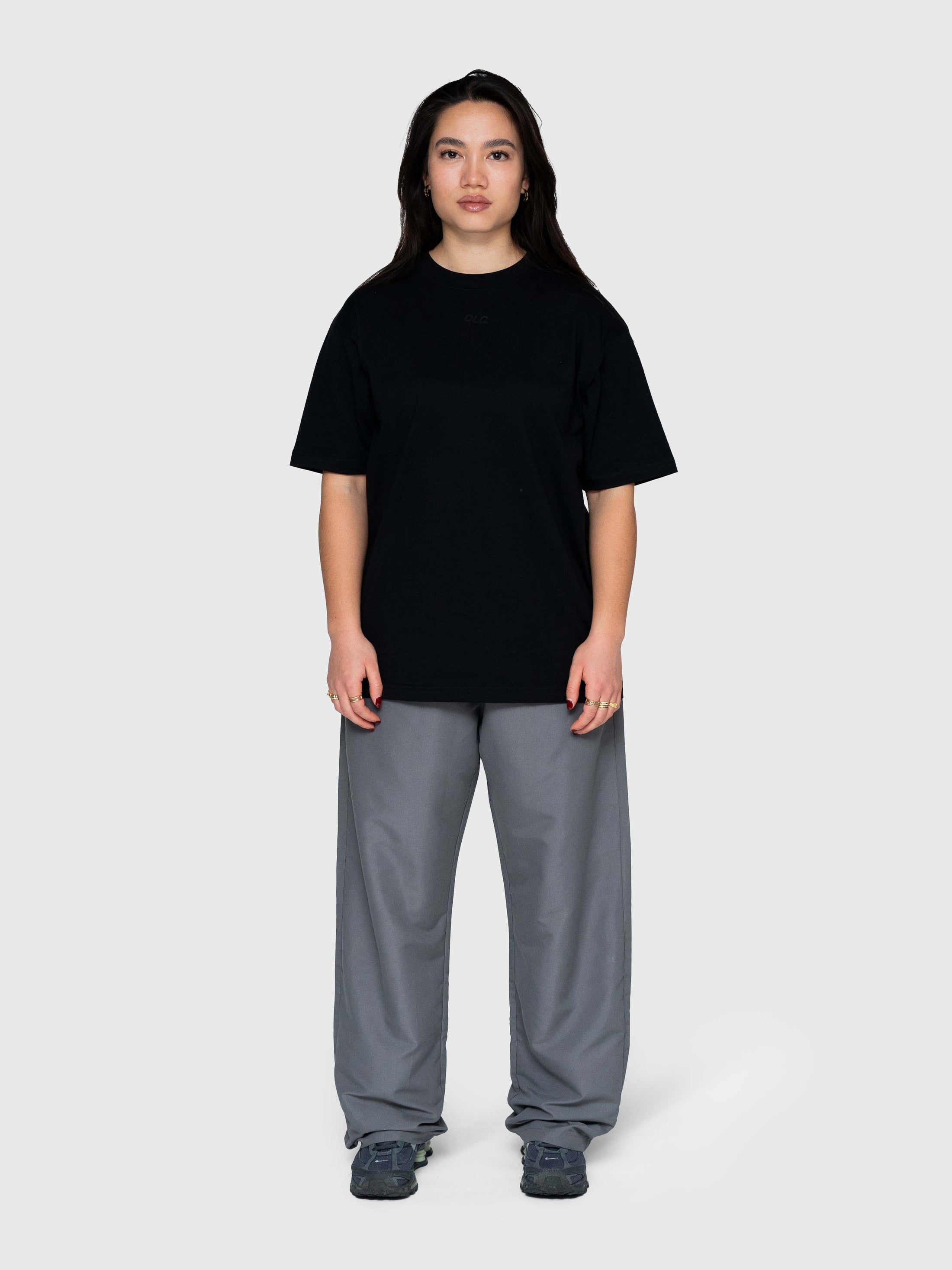Logo Core Pants - Charcoal/White