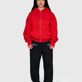 Confidence Zip Hoodie - Red/White