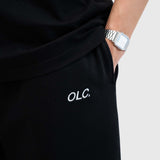 Logo Straight Sweatpants - Black/White