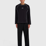 Contrast Raglan Long Sleeve - Black/White