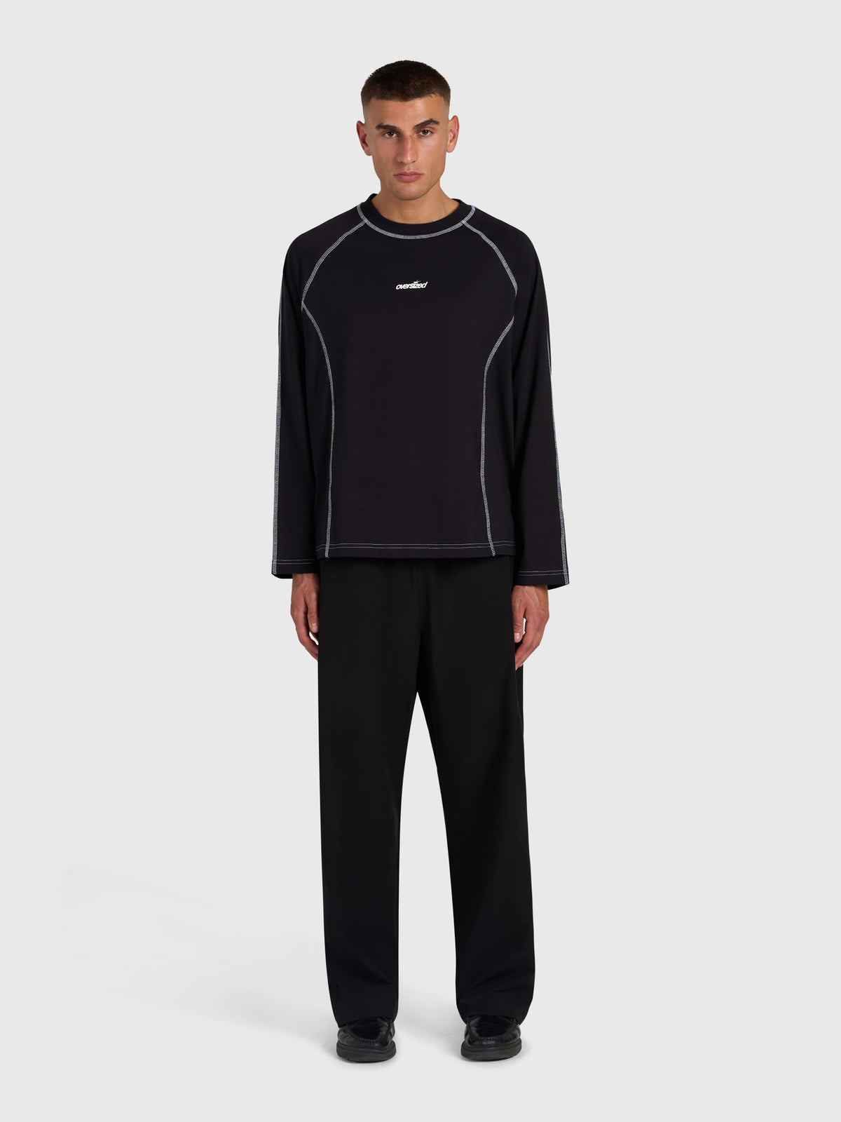 Contrast Raglan Long Sleeve - Black/White