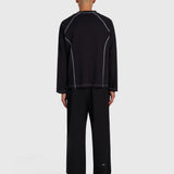 Contrast Raglan Long Sleeve - Black/White