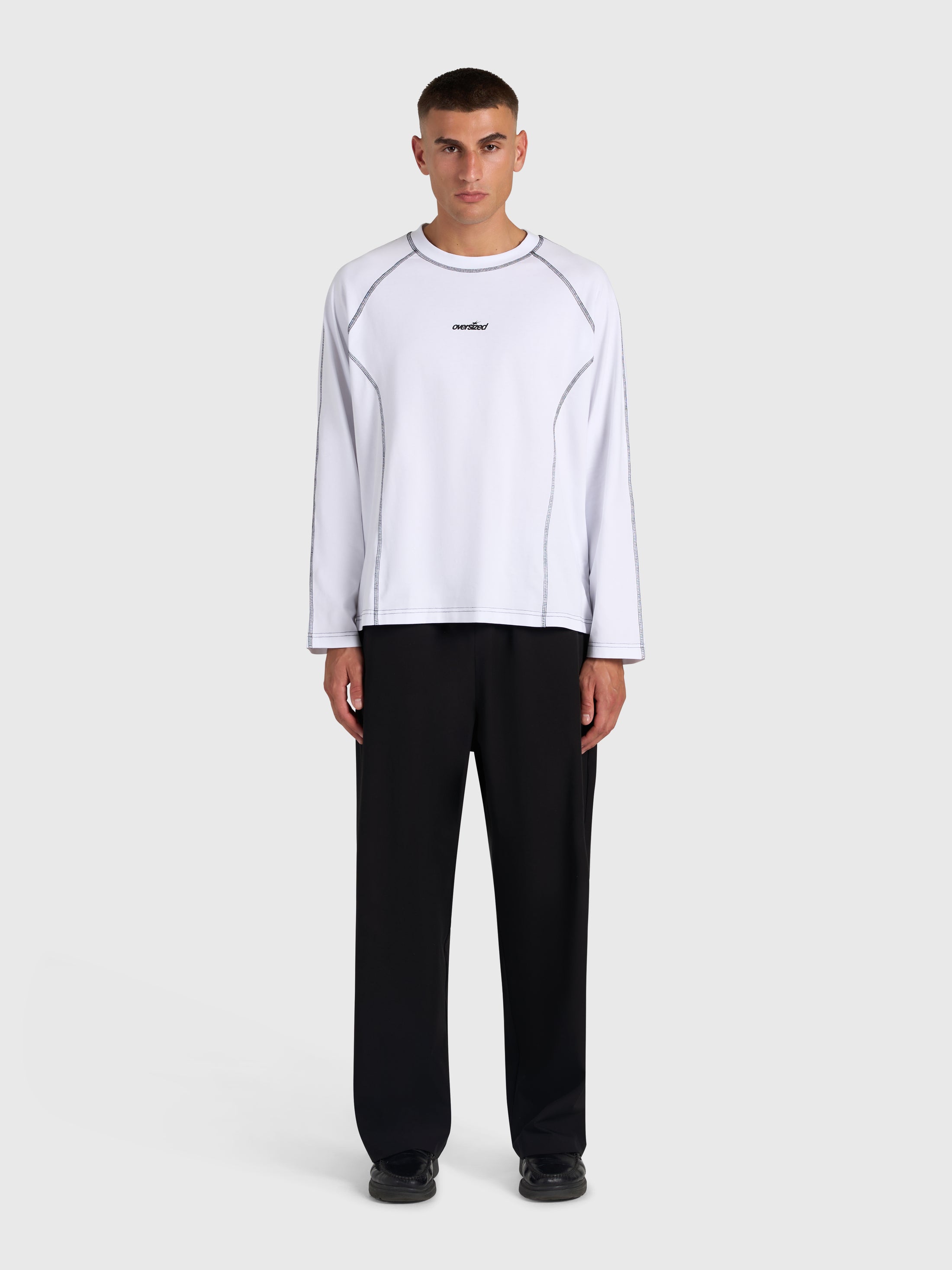 Contrast Raglan Long Sleeve - White/Black