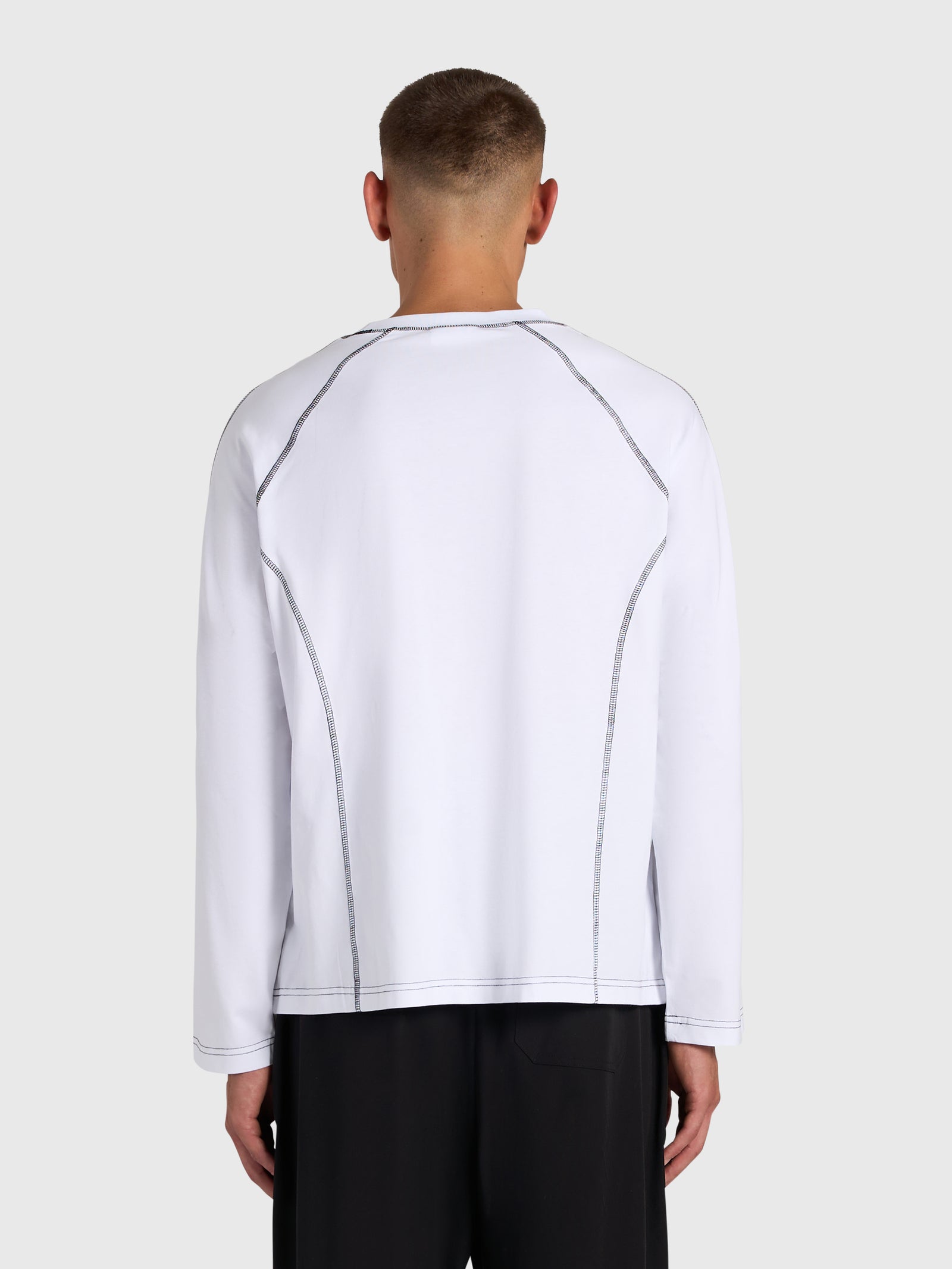 Contrast Raglan Long Sleeve - White/Black