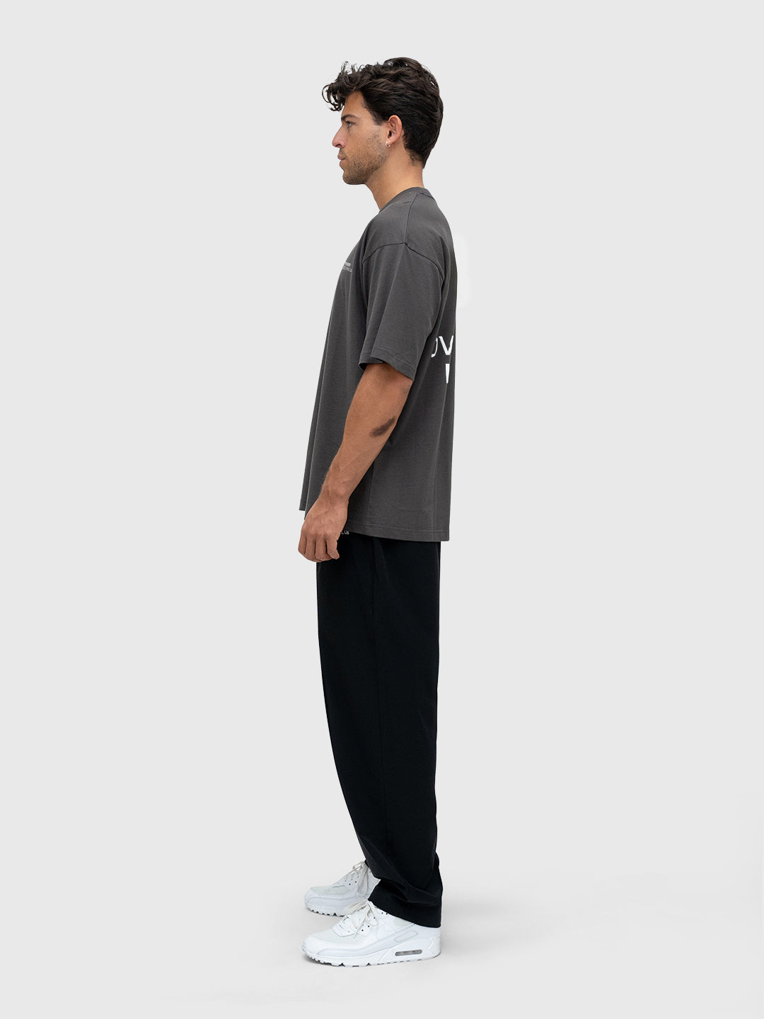 Consistency Box Tee - Steel/White