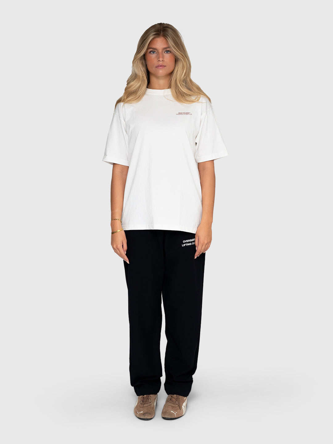 Consistency Box Tee - Cream/Burgundy