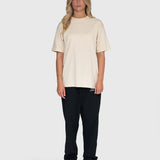 Confidence Box Tee - Beige/Brown