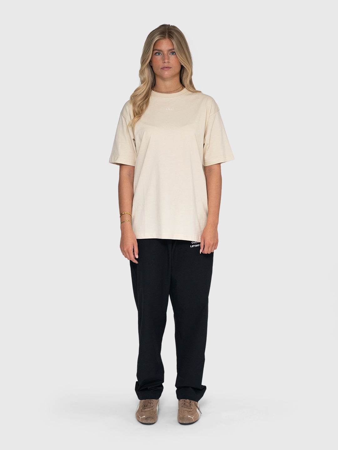 Confidence Box Tee - Beige/Brown