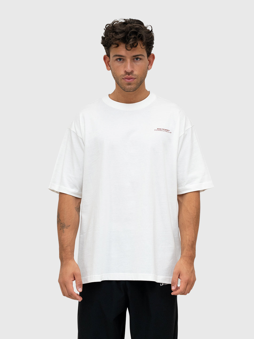 Consistency Box Tee - Cream/Burgundy