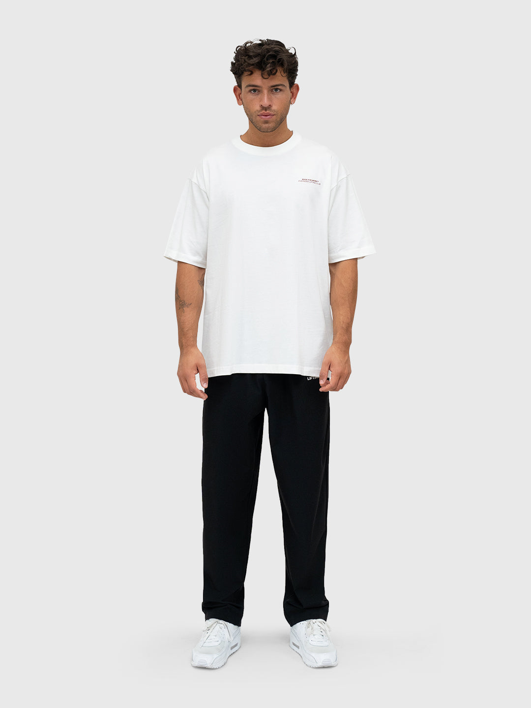 Consistency Box Tee - Cream/Burgundy