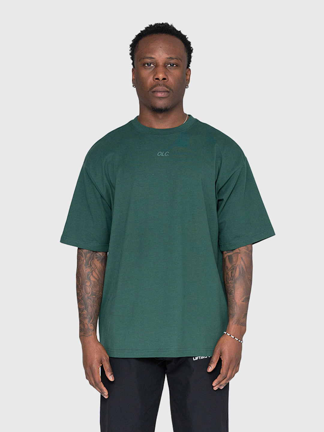 Confidence Heavyweight Box Tee - Forest/White